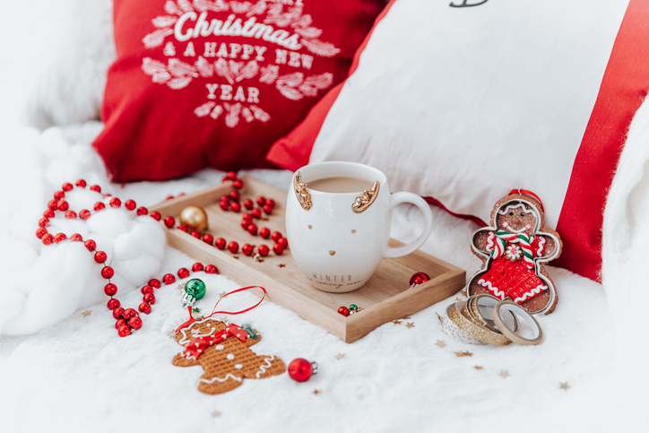 Christmas Quilted Bedspread | Christmas Day in Bed